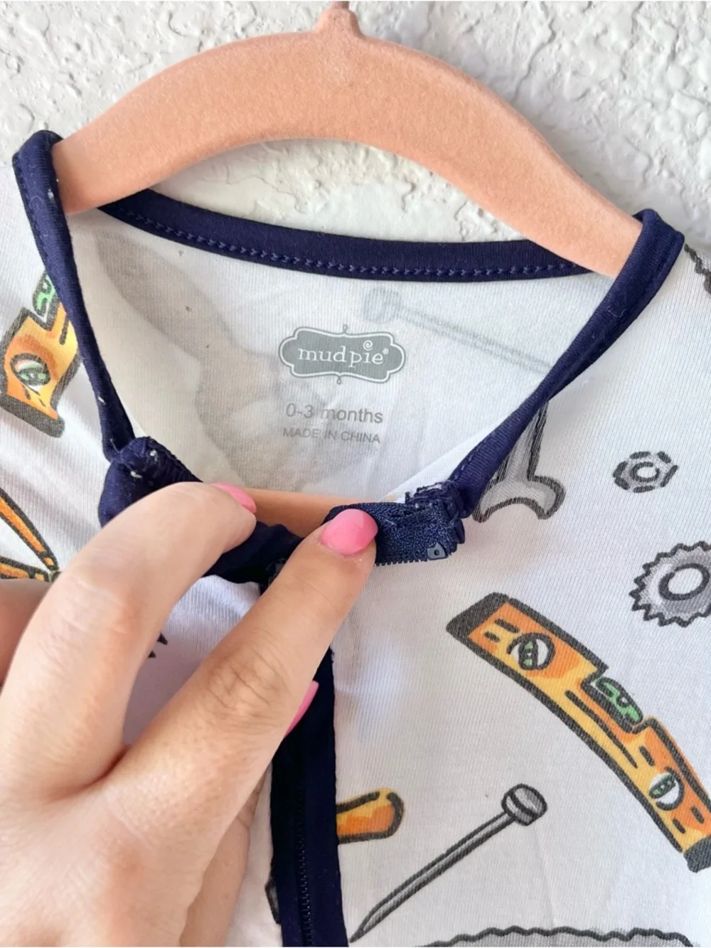 Mudpie Bamboo Tool Baby Sleeper Sz 0-3M